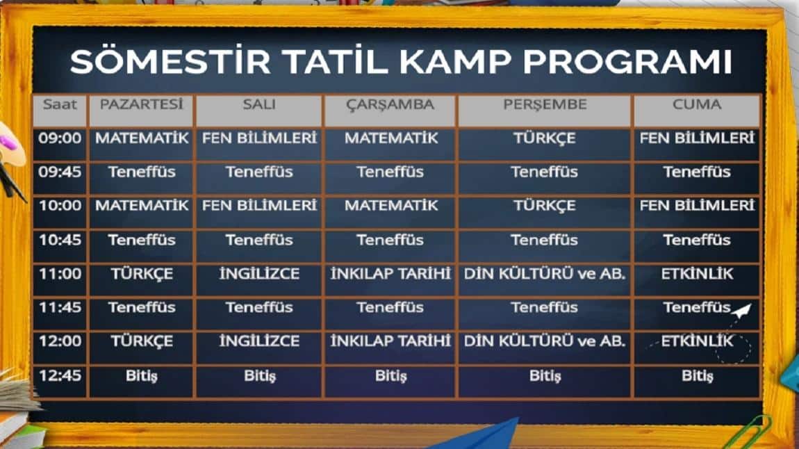 SÖMESTİR TATİL KAMP PROGRAMI