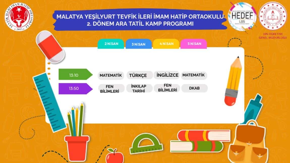 2. DÖNEM ARA TATİL KAMP PROGRAMI